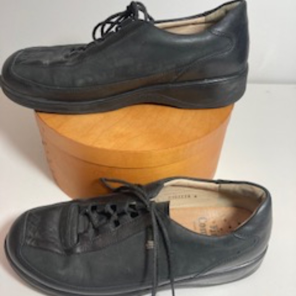 Finn Comfort Tie Up Shoes Black Women's Size 38 EU 7.5 US